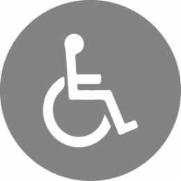 Pictogramme accessible aux personnes souffrant de handicap moteur